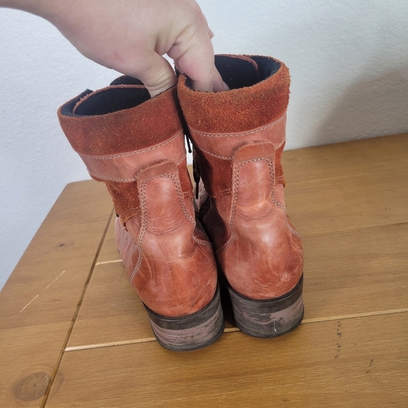 Dromedaris Kara red leather conbat Boots - Picture 5 of 8